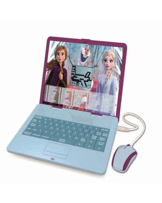 Lexibook Frozen children’s electronic toy laptop with colorful Frozen-themed design and buttons for kids' educational play.