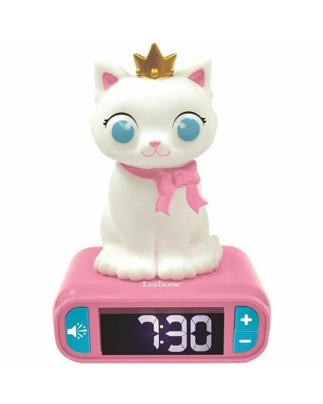 Lexibook radio alarm clock toy with digital display and colorful buttons, designed for children’s electronic play and learning.