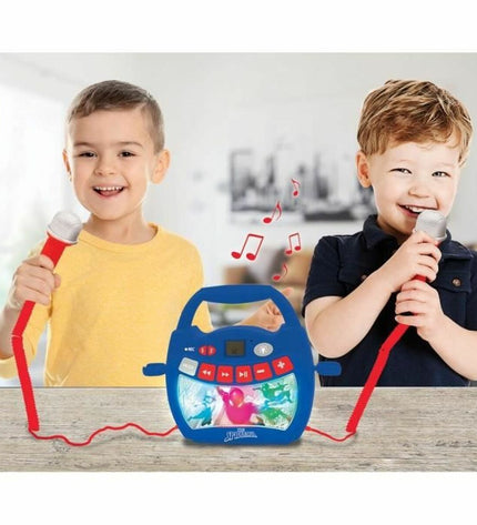 Lexibook Bluetooth luidspreker met karaokemicrofoon, elektronisch speelgoed met kleurrijk ontwerp en gebruiksknoppen voor plezier.
