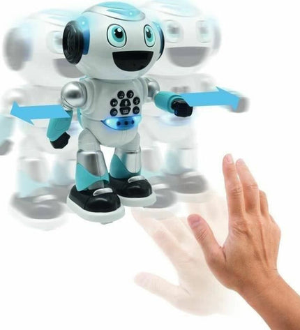 Lexibook Powerman Advance robot toy with electronic features, designed for kids, showing its colorful robot figure and control panel.