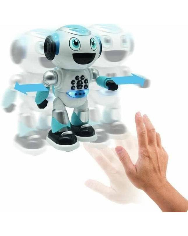 Lexibook Powerman Advance robot toy with electronic features, designed for kids, showing its colorful robot figure and control panel.