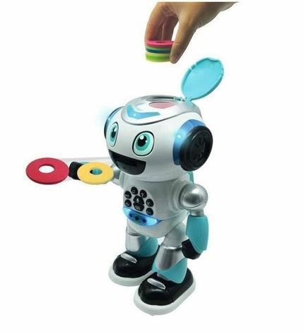 Lexibook Powerman Advance robot toy, electronic game with colorful buttons and detailed robot design for children.