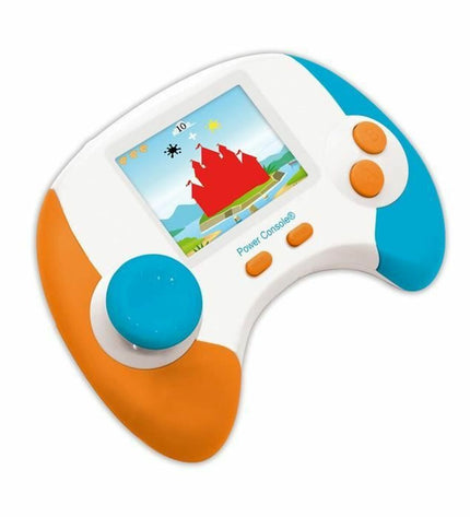 Lexibook portable game computer for kids with colorful buttons and screen, electronic toy for language learning and fun.