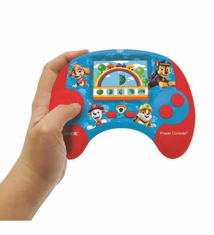 Lexibook portable game computer Pat' Patrulla with colorful buttons and screen, electronic toy for kids in playful design.
