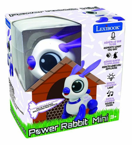 Lexibook Power Rabbit Mini educational robot toy, electronic educational toy with colorful buttons and playful design.