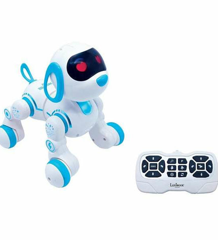 Lexibook interactive dog toy with colorful buttons and digital display, designed for electronic play and learning for dogs.
