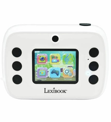 Lexibook instant camera toy with colorful buttons and viewfinder, electronic toy for kids, part of Lexibook's electronic toy collection.