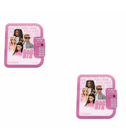 Barbie diary with accessories, colorful toy journal for kids, includes pens and decorative items for creative play