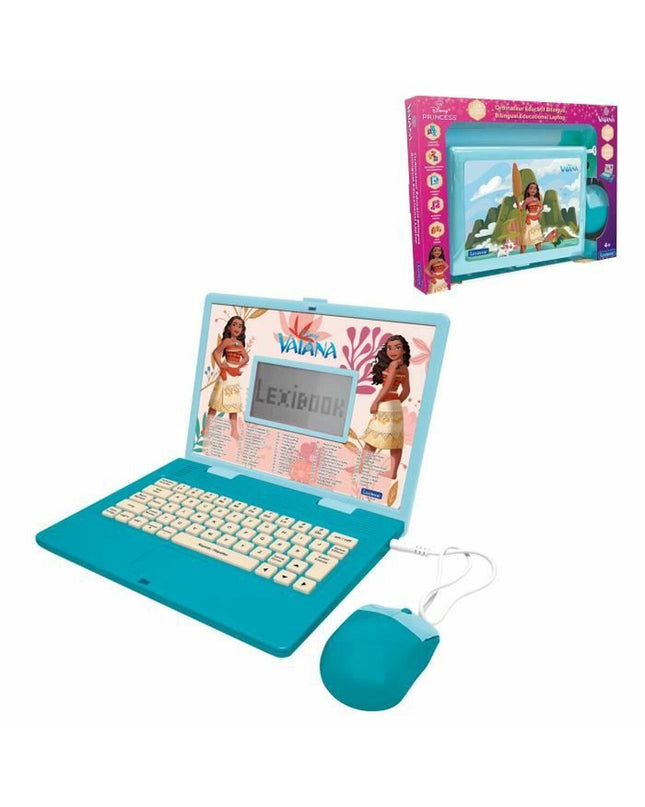 Lexibook Vaiana electronic toy computer, colorful handheld device with buttons and screen, designed for children’s entertainment and learning.