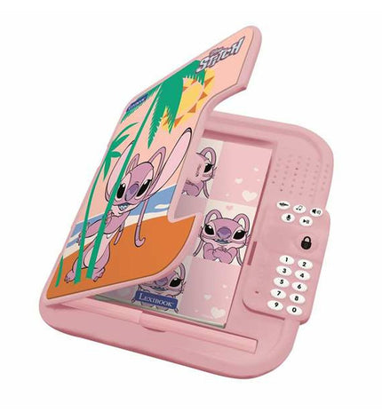 Pink interactive Stitch Angel toy from Stitch, electronic toy with playful design, ideal for kids' games and imaginative play.