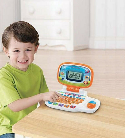 Vtech Baby speelgoed met oranje laptop Geluid Es, kleurrijk educatief speelgoed voor jonge kinderen, geschikt voor kinderen.