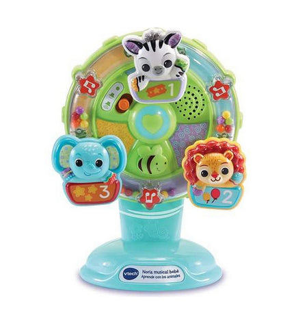 Vtech Aprende con los animales interactive baby toy for young children, featuring colorful animal characters and buttons for learning fun.