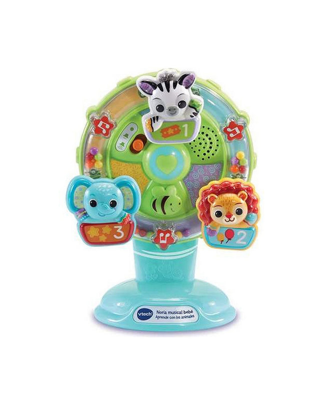 Vtech Aprende con los animales interactive baby toy for young children, featuring colorful animal characters and buttons for learning fun.