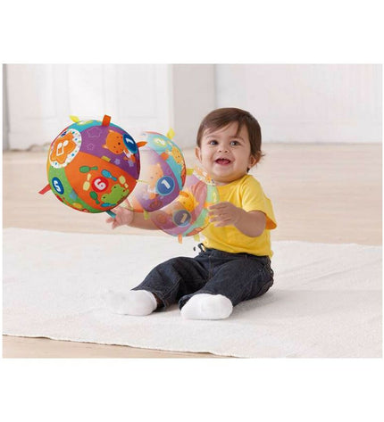 Vtech Bal Vtech Muzikaal, colorful musical toy ball for children, featuring buttons and interactive elements for play and learning.
