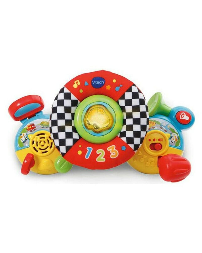 Vtech baby stroller steering wheel toy with 30x11.6x24 cm size, designed for young children’s play and development.