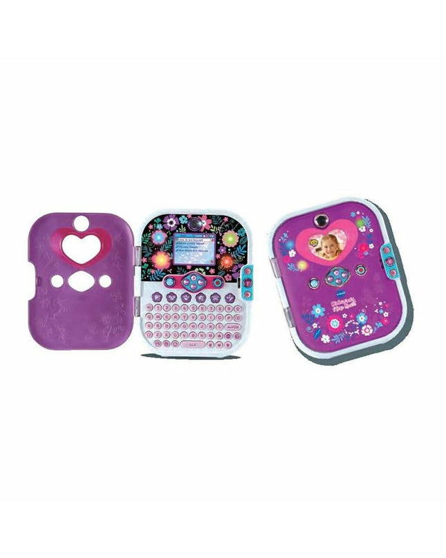 Vtech Kidisecrets electronic diary toy with colorful screen and buttons for kids' imaginative play and secret message storage.
