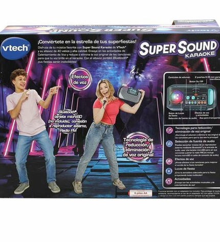 Vtech Super Sound karaoke microphone toy speaker for children, electronic toys and games, colorful and fun for kids' entertainment
