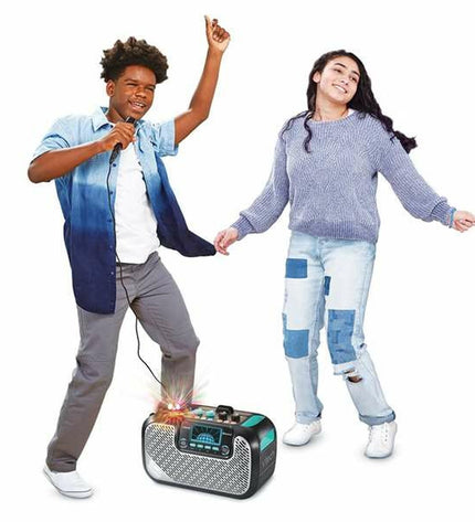 Vtech Super Sound electronic toy speaker with karaoke microphone for kids, colorful and engaging playset for children.
