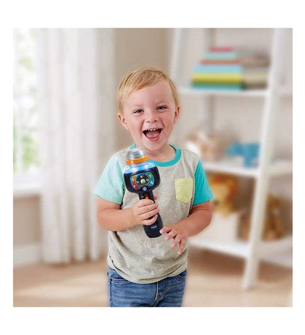 Vtech Sing with me! karaoke microphone toy for kids, electronic toy with colorful buttons and built-in microphone for singing fun.