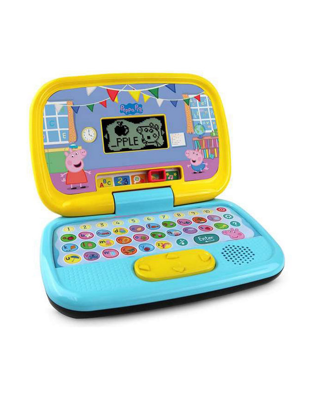 Vtech Peppa Pig interactief babyspeelgoed, kleurrijk speelgoed voor jonge kinderen met afbeeldingen van Peppa Pig en knoppen.