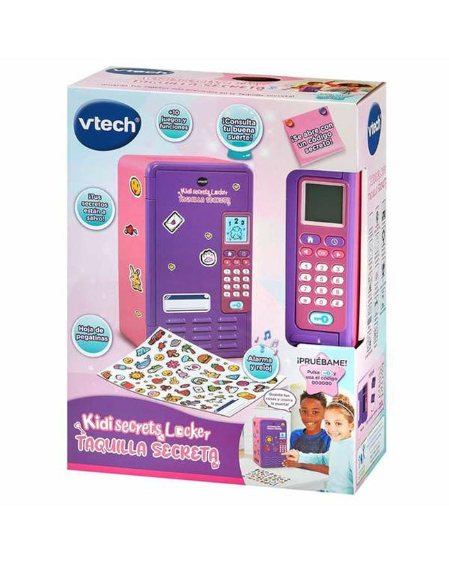 Vtech interactive electronic toy with colorful buttons and lights, designed for children to play and learn.