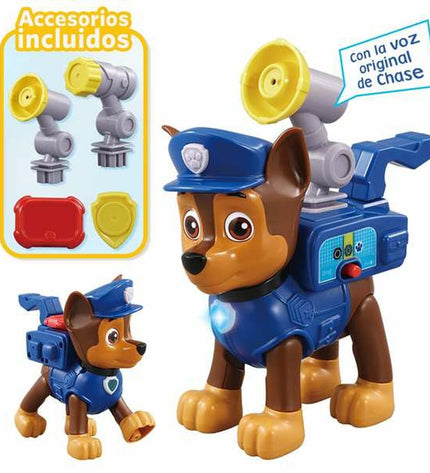 Interactive Paw Patrol Chase toy, electronic pet playset measuring 16x12x8 cm, features Chase from the Paw Patrol series.