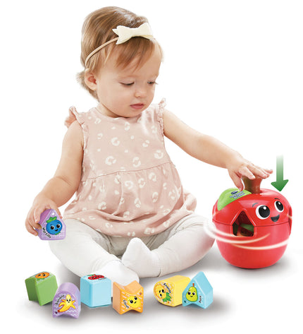 Vtech Baby Babyspeeltje Pomme Des Formes toy for young children, colorful shape sorter for babies and early development.