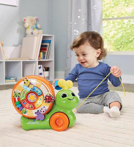 Vtech baby plush snail toy from Sleepspeelgoed Vtech Caracol, soft and colorful, designed for young children’s play and comfort.