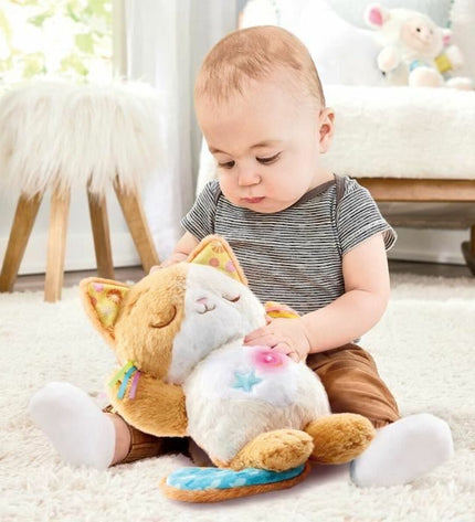 Vtech Baby Muziekspeelgoed My Kitten Sweet Night, soft plush toy for babies, measuring 36x25x14 cm, with colorful features.