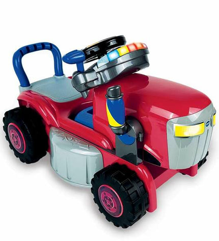 Vtech Driewieler toy bike for children, colorful plastic ride-on with handlebars and wheels, suitable for outdoor play.