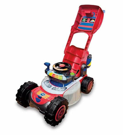 Vtech driewieler toy for kids, colorful plastic bicycle with training wheels, suitable for outdoor play and fun activities.