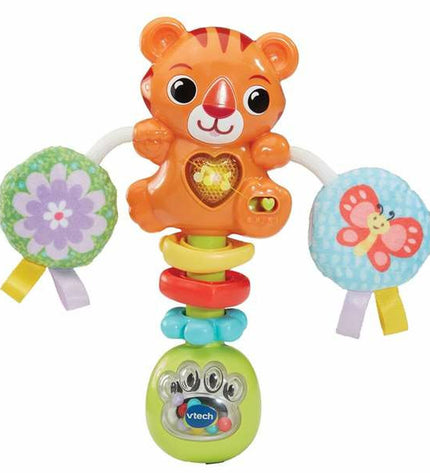 Vtech baby rattle with tiger design, 18.4 x 16 x 4.7 cm, colorful and textured toy for young children