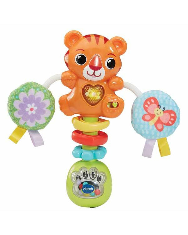 Vtech baby rattle with tiger design, 18.4 x 16 x 4.7 cm, colorful and textured toy for young children