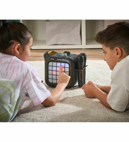 Vtech Duo Golden edition Bluetooth speaker with karaoke microphone, electronic toy for kids, colorful and fun gaming device