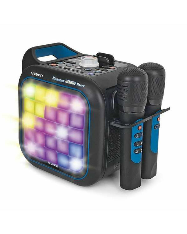 Vtech interactive electronic toy with colorful buttons and screens for children’s educational play and entertainment.