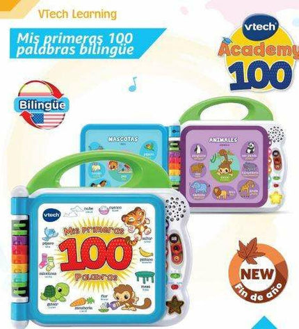 Vtech Mis primeras 100 palabras interactieve kinderboek voor baby's en jonge kinderen met kleurrijke pagina's en educatieve inhoud