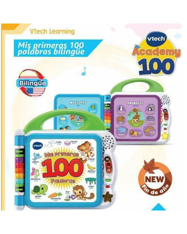 Vtech Mis primeras 100 palabras interactieve kinderboek voor baby's en jonge kinderen met kleurrijke pagina's en educatieve inhoud