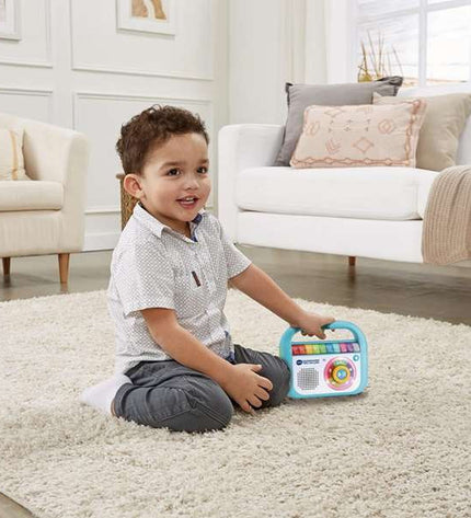 Vtech Bluetooth music toy for kids with sound recording feature, colorful musical instrument for children’s play and learning.