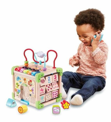 Vtech Baby interactief speelgoed voor baby's, kleurrijk speeltoestel met knoppen en speeltjes, 18x20x29 cm, geschikt voor jonge kinderen