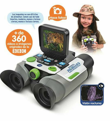 Vtech toy binoculars for kids, educational and playful, with colorful design and adjustable focus for learning and exploration.