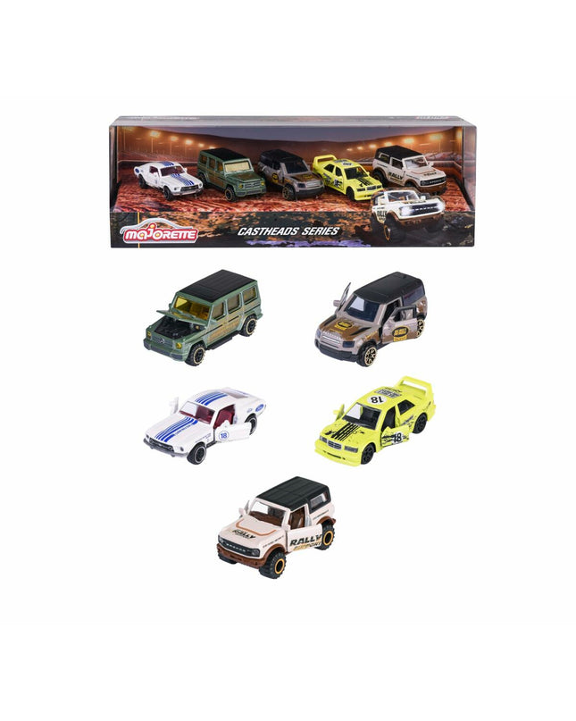 Majorette Castheads action figures in packaging, featuring colorful collectible toy characters from the Majorette magazine series.