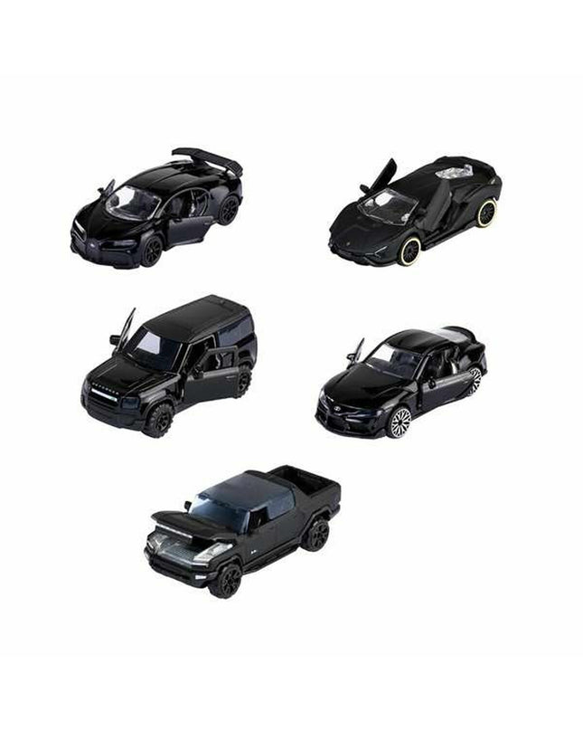 Set van 5 grijze Smoby speelgoed auto's, plastic voertuigen for kids play and imaginative fun.