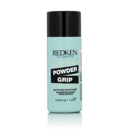 Redken Powder Grip Haar Texturiser powder container, 7g, for adding volume and grip to styled hair.