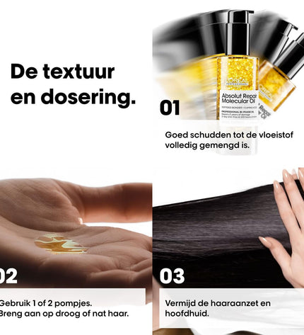 L'Oreal Professionnel Paris Absolut Repair Molecular supplement bottle, 90 ml, health and personal care product.