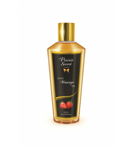 Plaisir Secret Massageolie Plaisir Secret with strawberry scent, 250 ml bottle for health and personal care, wellness product