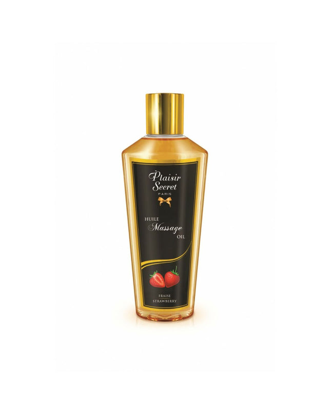 Plaisir Secret Massageolie Plaisir Secret with strawberry scent, 250 ml bottle for health and personal care, wellness product