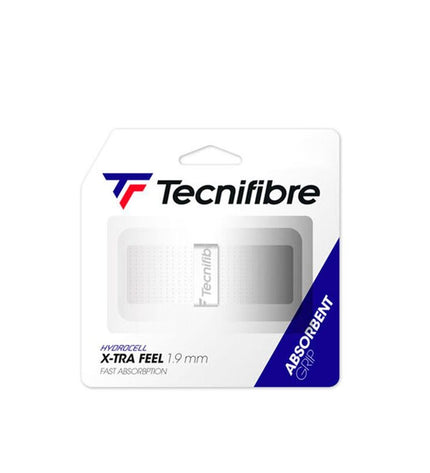 Tecnifibre Tennisgrip 51ATPXFEWH for outdoor tennis, showing a close-up of the grip material and branding.