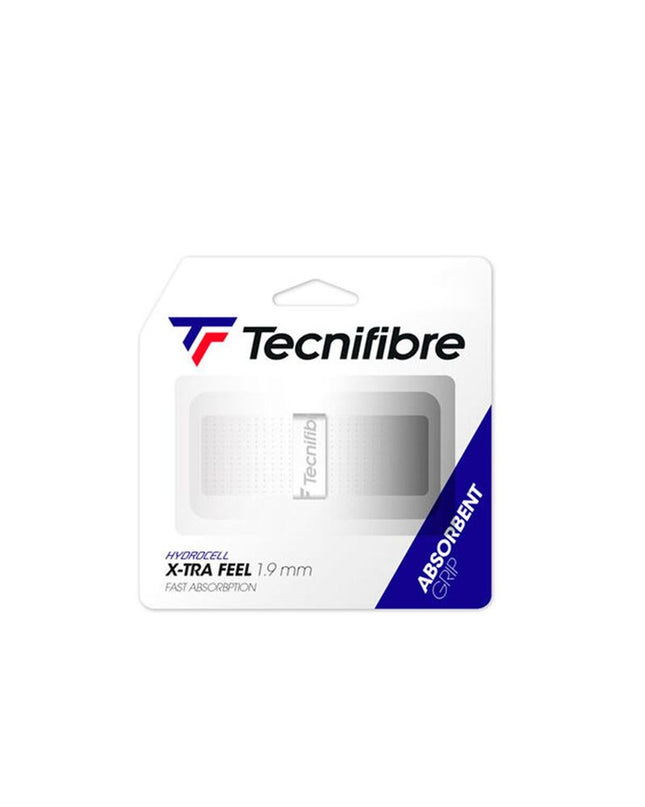 Tecnifibre Tennisgrip 51ATPXFEWH for outdoor tennis, showing a close-up of the grip material and branding.