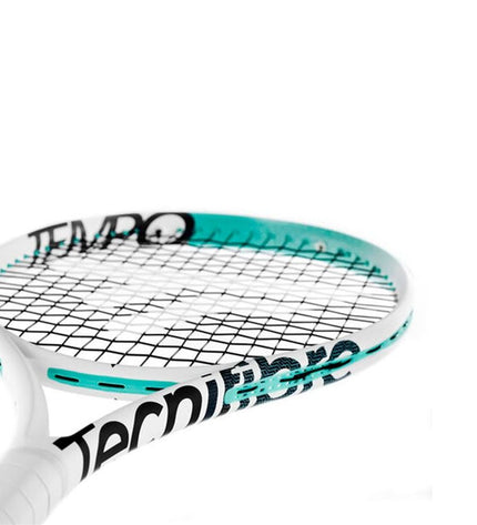 Tecnifibre Tempo V2 255 G0 tennis racket for outdoor sports, showing the black and white frame and grip details.