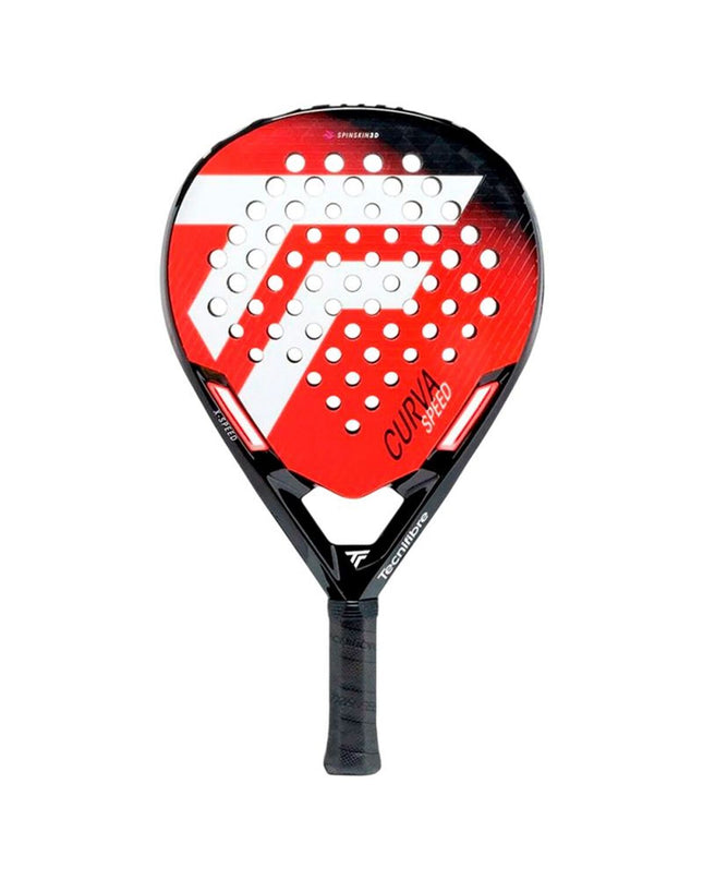 Tecnifibre Curva Speed Rood padel racket with blue and black design, lightweight outdoor paddle tennis equipment.